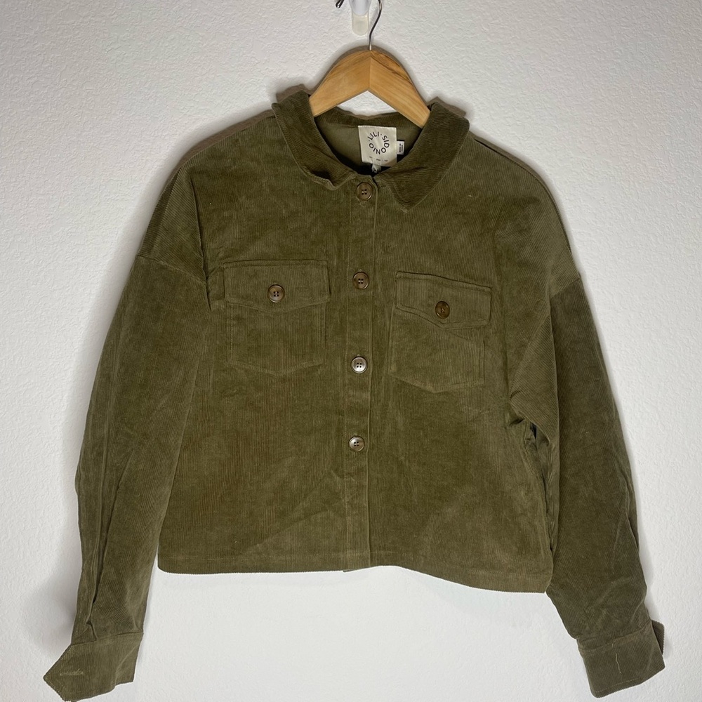 NWT Lili Sidonio‎ Woven Olive Green Jacket